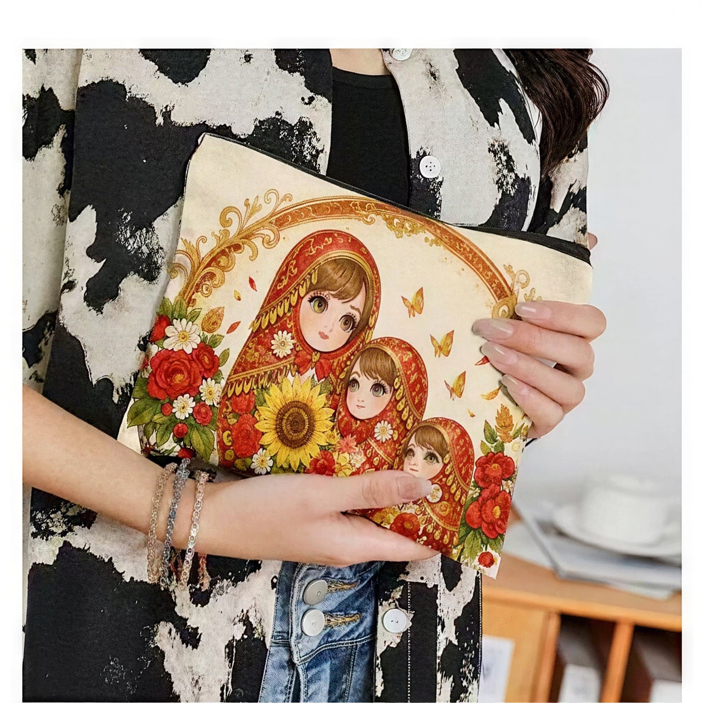 Russian Nesting Doll Makeup Bag