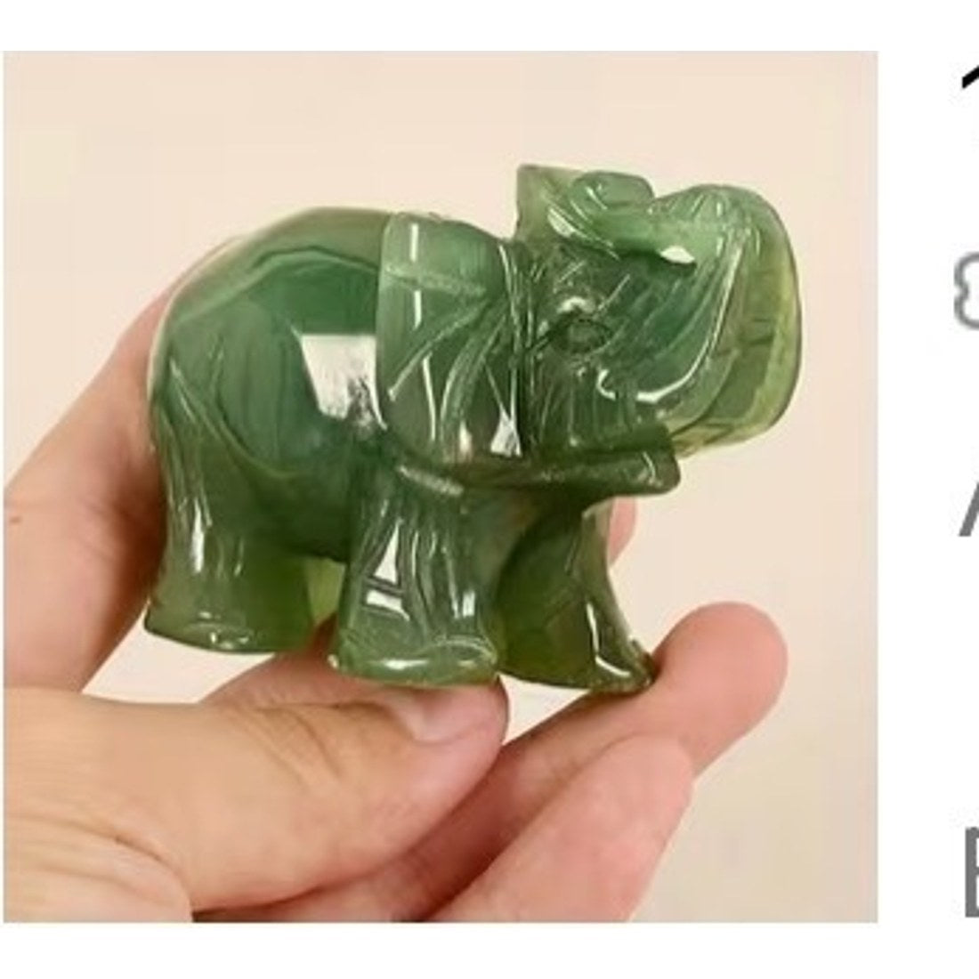 Green Aventurine Elephant Carving