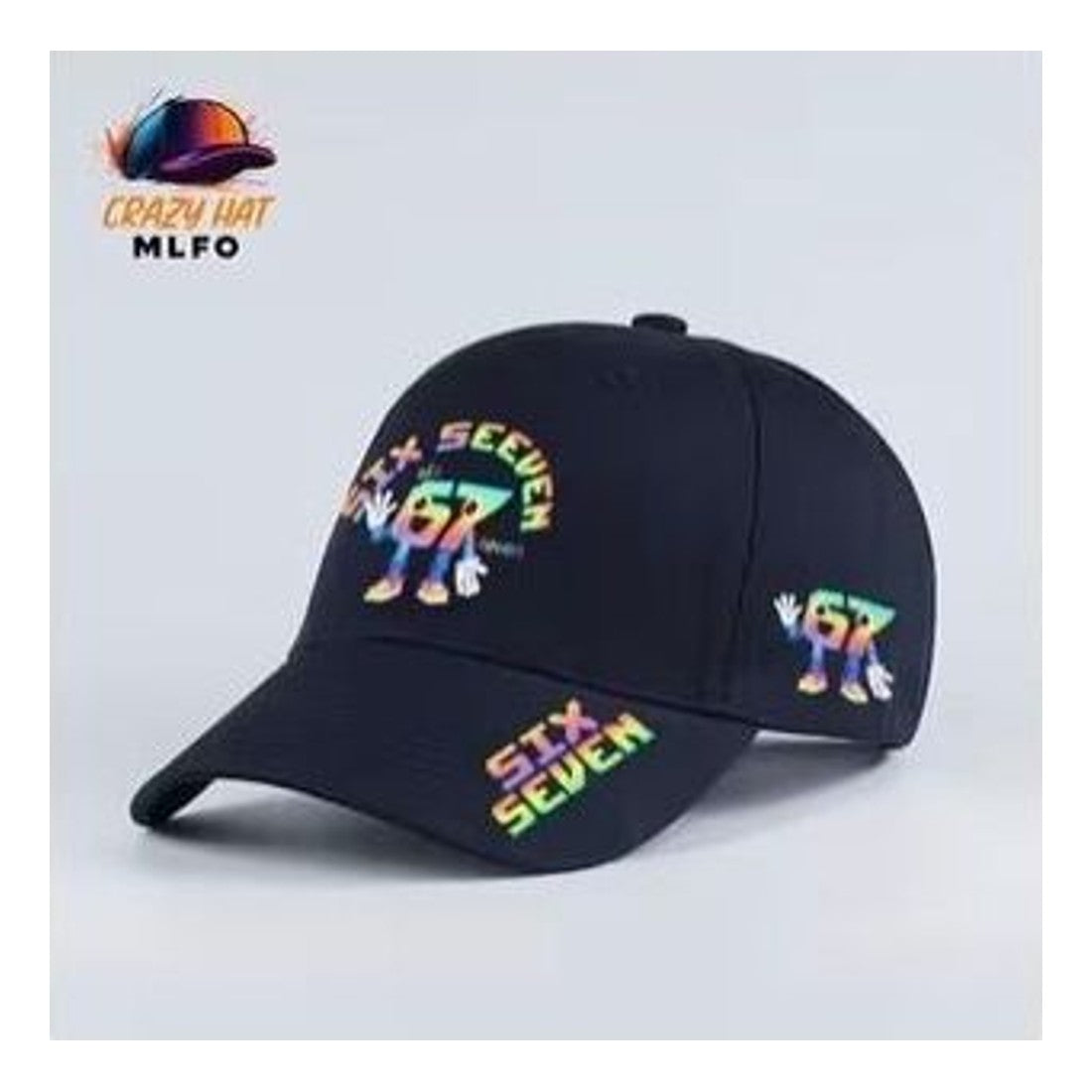 67 Six Seven Gradient Baseball Cap Navy Soft Top Adjustable