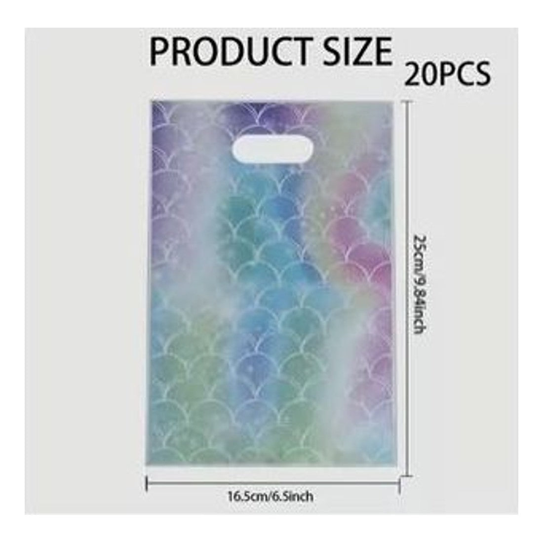 20pc Mermaid Scale Gift Bags Party Favour Loot Bags 16.5x25cm
