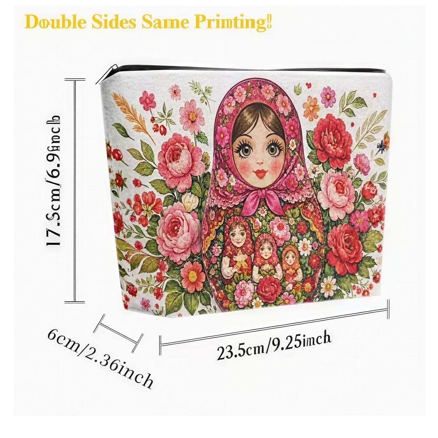 Russian Nesting Doll Floral Pouch