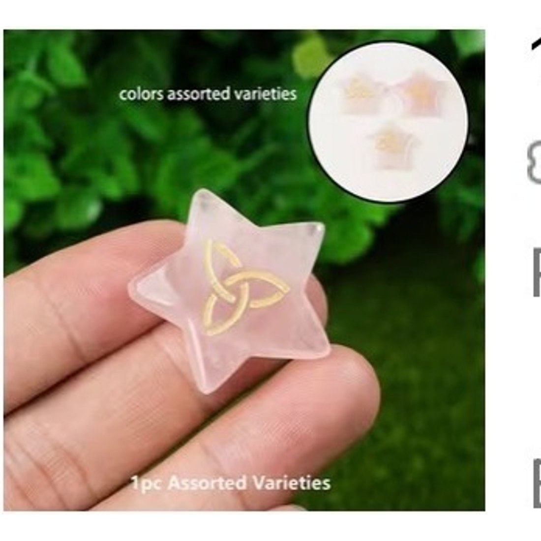 Rose Quartz Carved Star