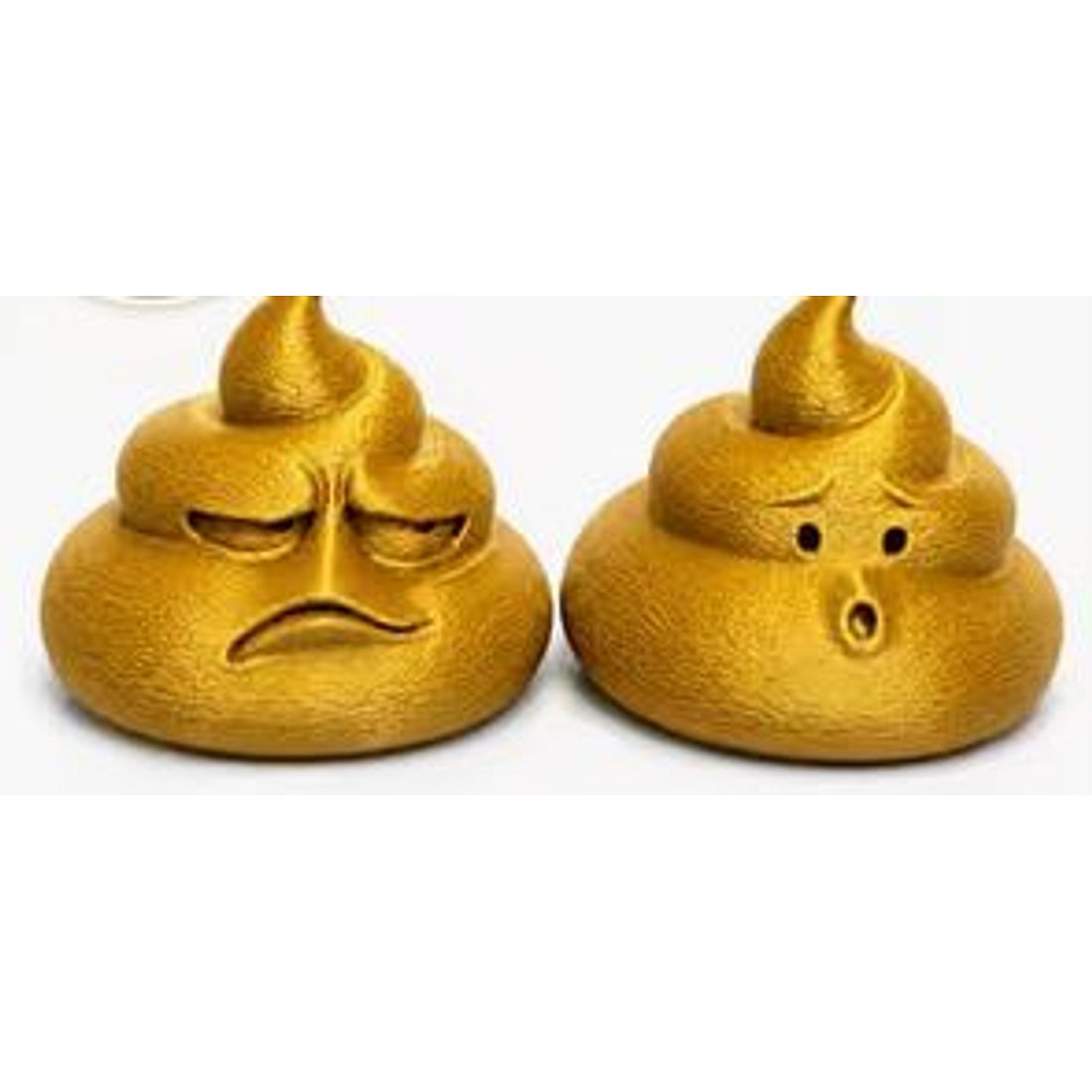 Golden Poop Emoji Figurines (2pc)