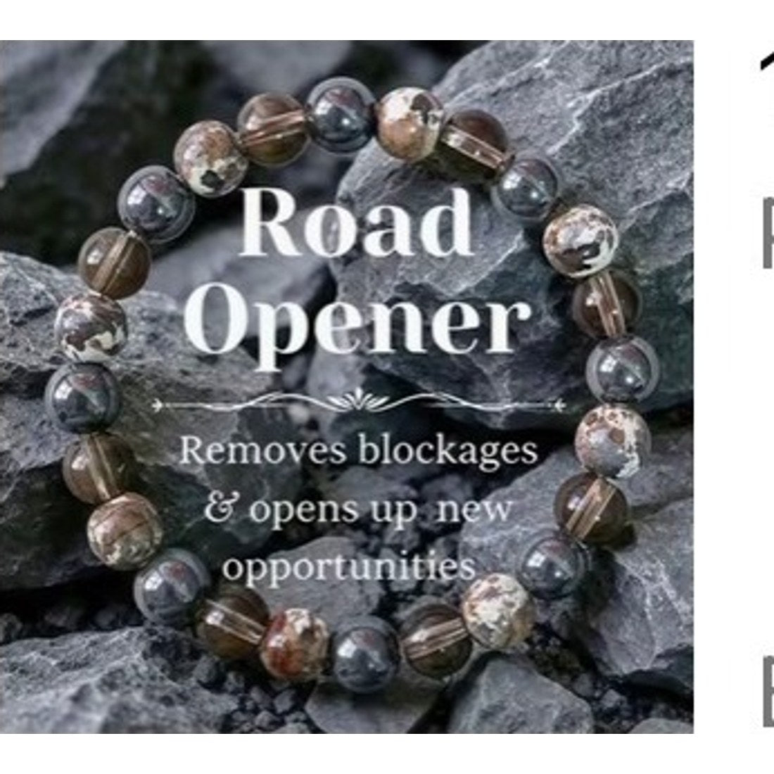 Bohemian Natural Stone Beaded Bracelet 8mm Smoky Brown
