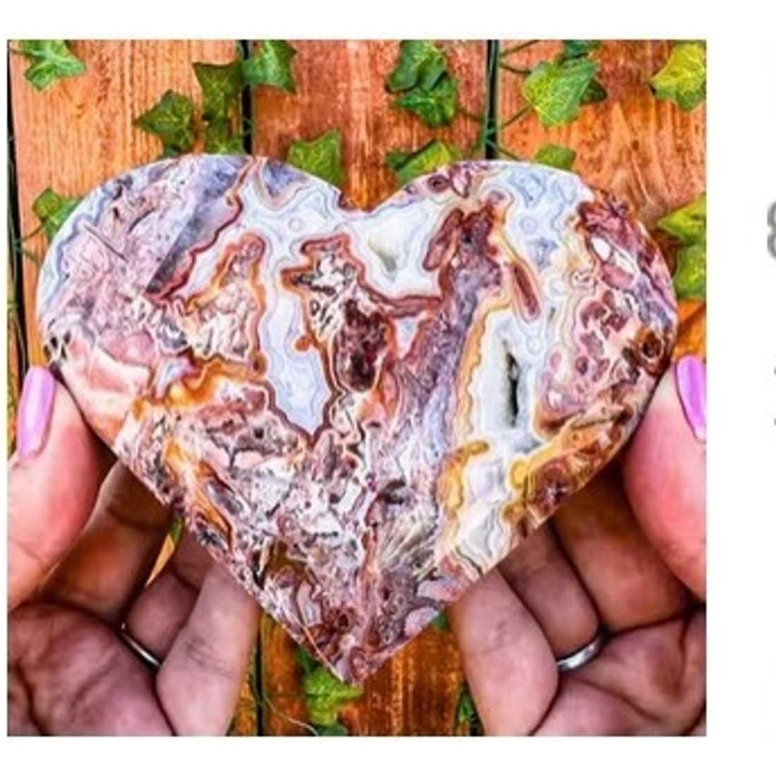Mexican Crazy Lace Agate Heart 20-50g