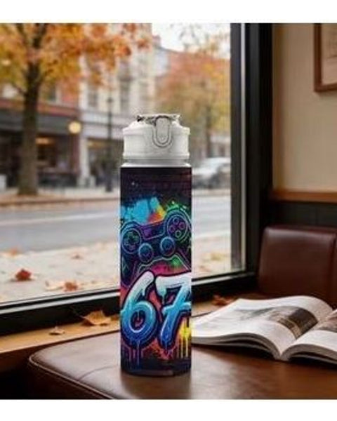 67 Six Seven Water Bottle 25.9oz Leak Proof Flip Top Drink Bottle