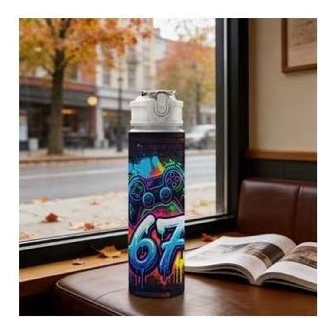 67 Six Seven Water Bottle 25.9oz Leak Proof Flip Top Drink Bottle