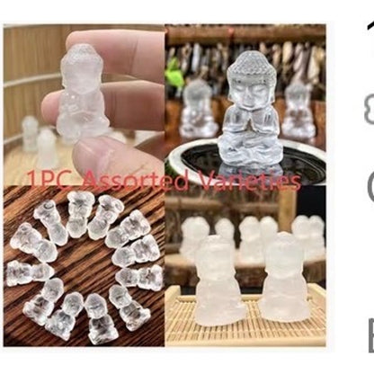 Clear Quartz Buddha Carving