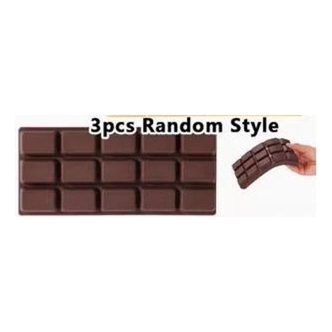 3pc Chocolate Board Squishy Slow Rise Stress Toy Random Styles