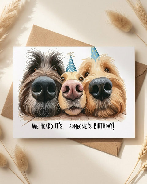 Funny Dog Birthday Card We Heard Its Someones Birthday Blank Inside With Envelope