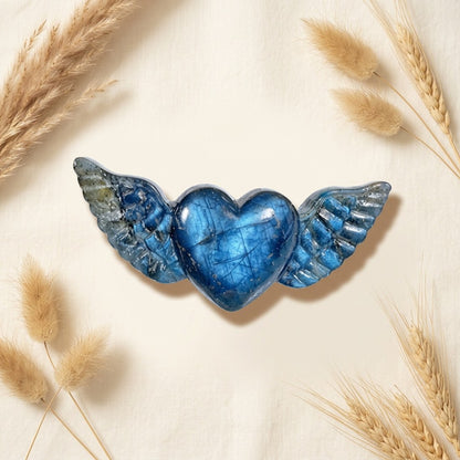Labradorite Winged Heart 4-5.5cm