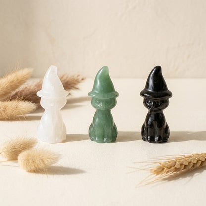 Crystal Halloween Gnome Carvings 3pc