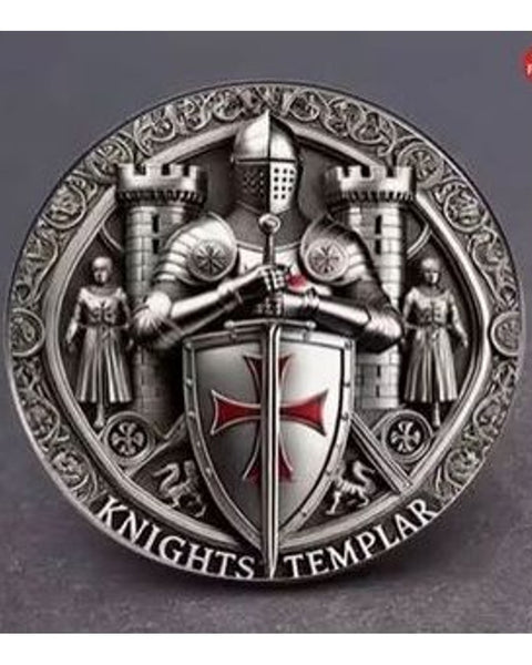 Knights Templar Crusader Armour Brooch Silver Medieval Lapel Pin