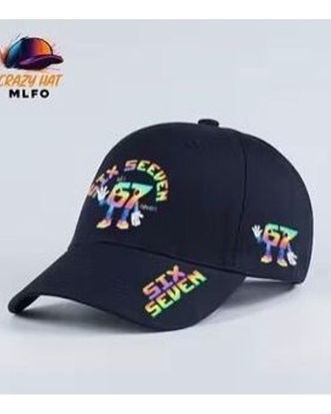 67 Six Seven Gradient Baseball Cap Navy Soft Top Adjustable
