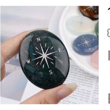 Indian Agate Compass Palm Stone