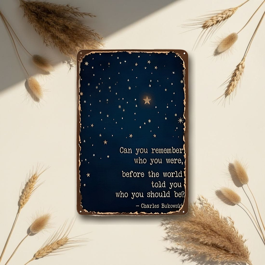 Starry Night Quote Wooden Wall Sign
