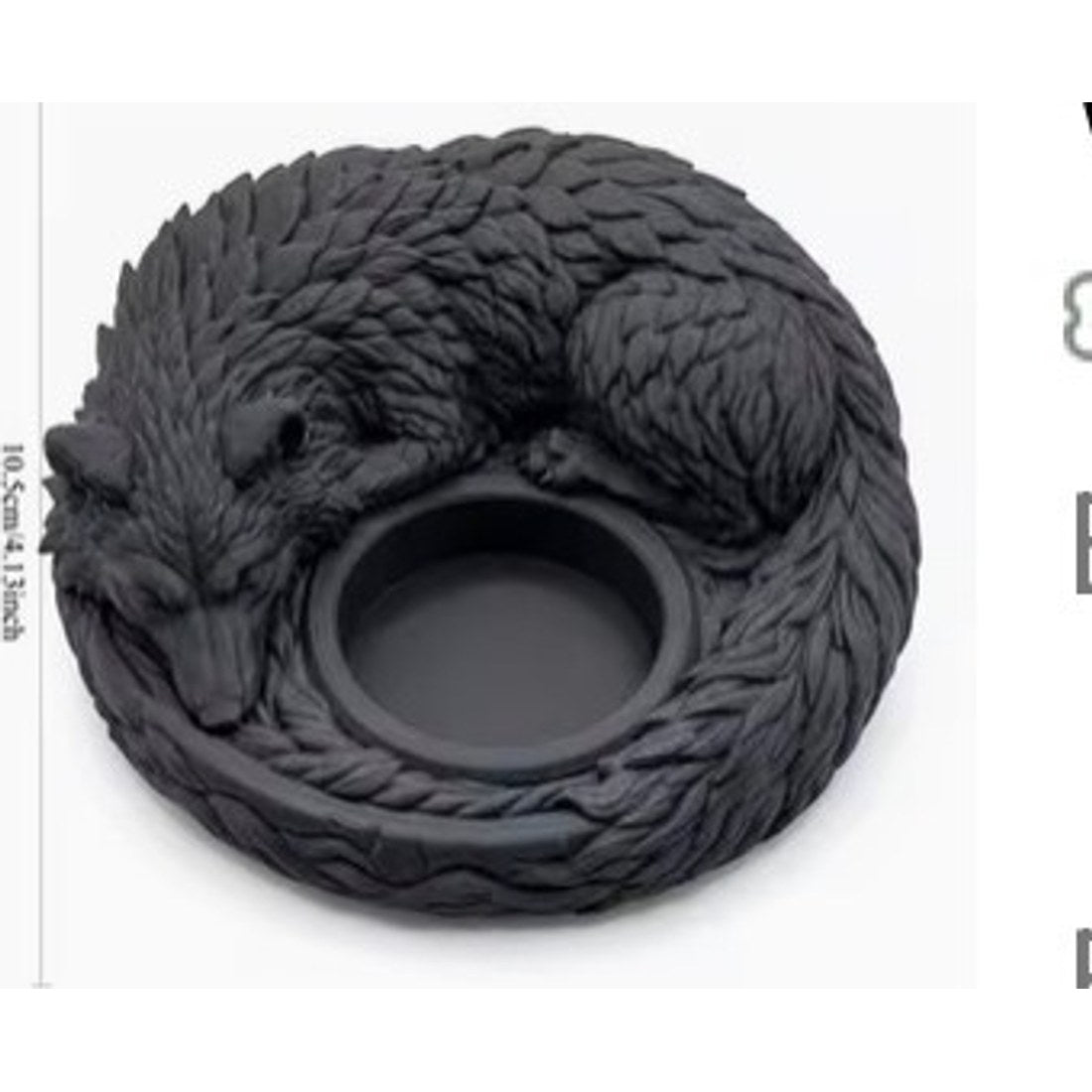 Sleeping Wolf Candle Holder