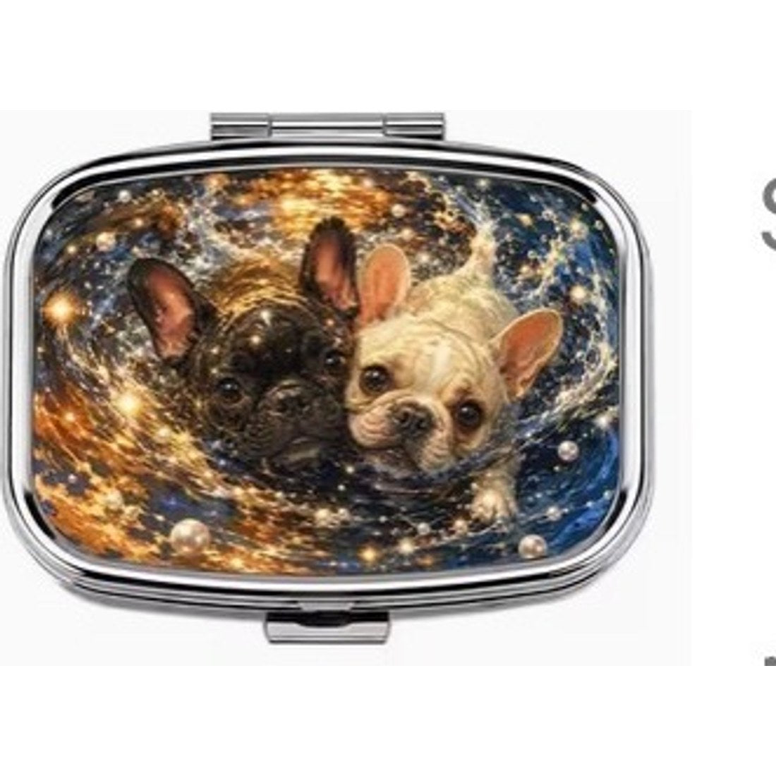 French Bulldogs Galaxy Square Pill Box