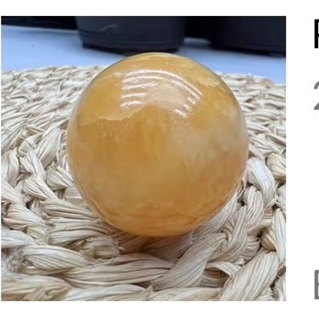 Yellow Calcite Crystal Ball 2.8-3.2cm