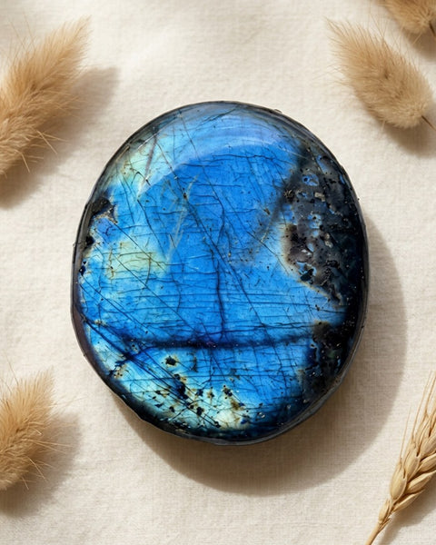 Blue Labradorite Polished Palm Stone