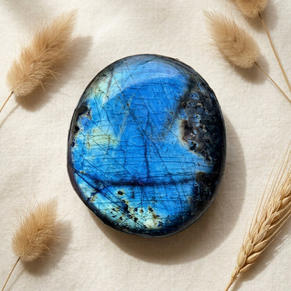 Blue Labradorite Polished Palm Stone