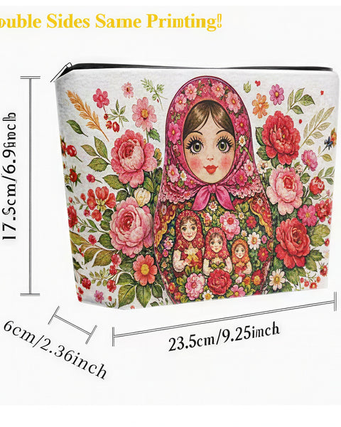 Russian Nesting Doll Floral Pouch