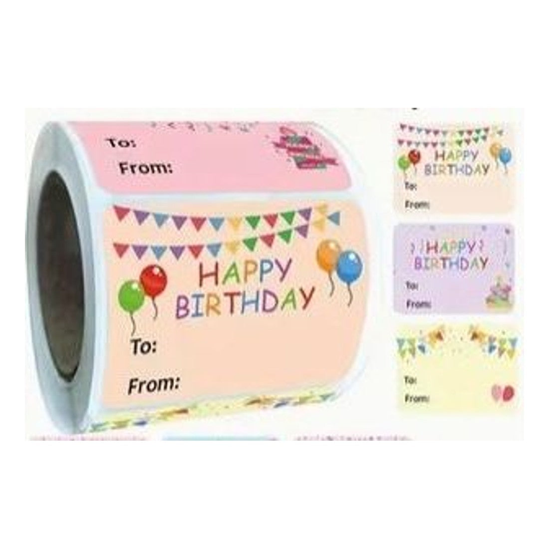 180pc Birthday Gift Sticker Roll To From Labels Party Favour Tags