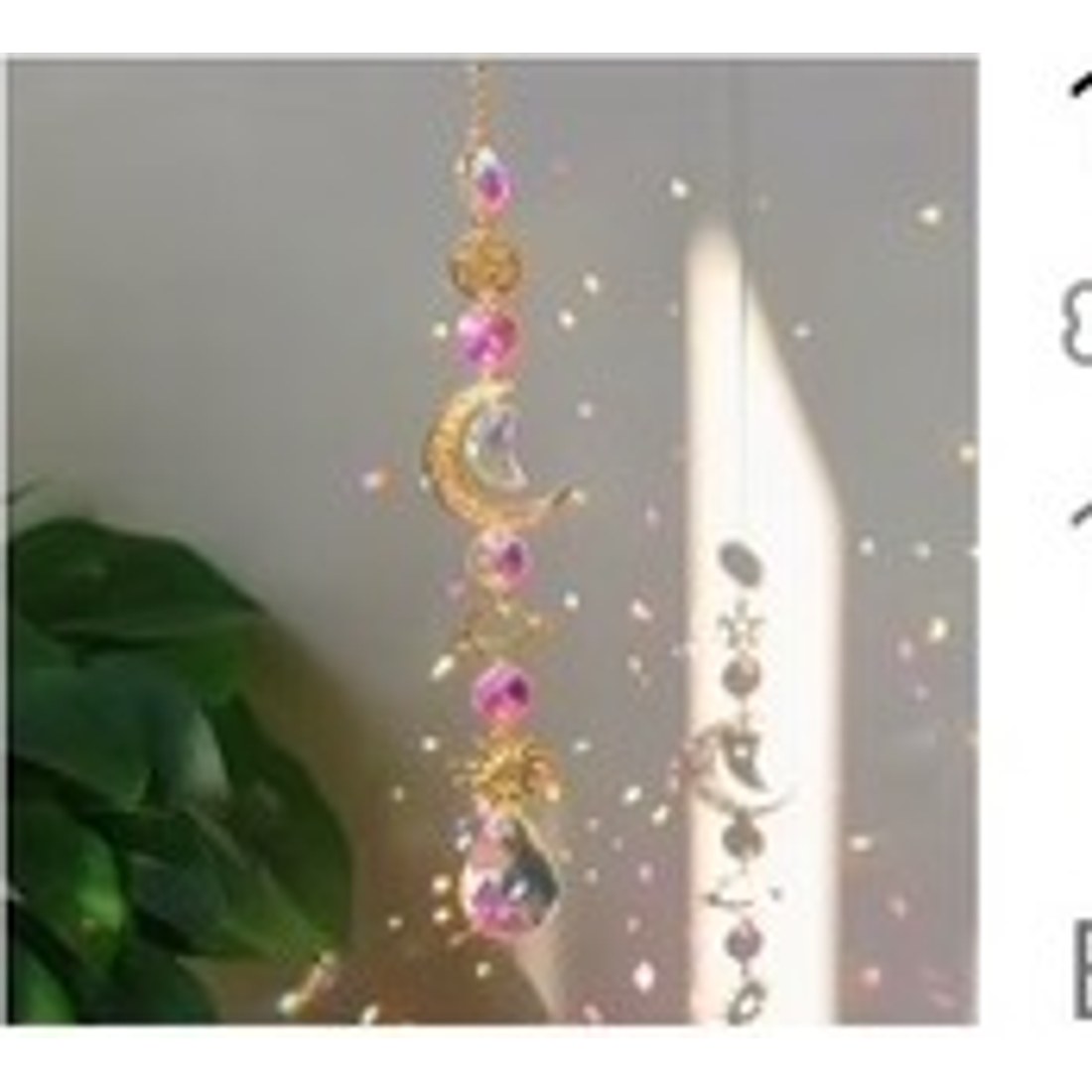 Sun Catcher Star and Moon Crystal Pendant Hanging Rainbow Maker Window Decor