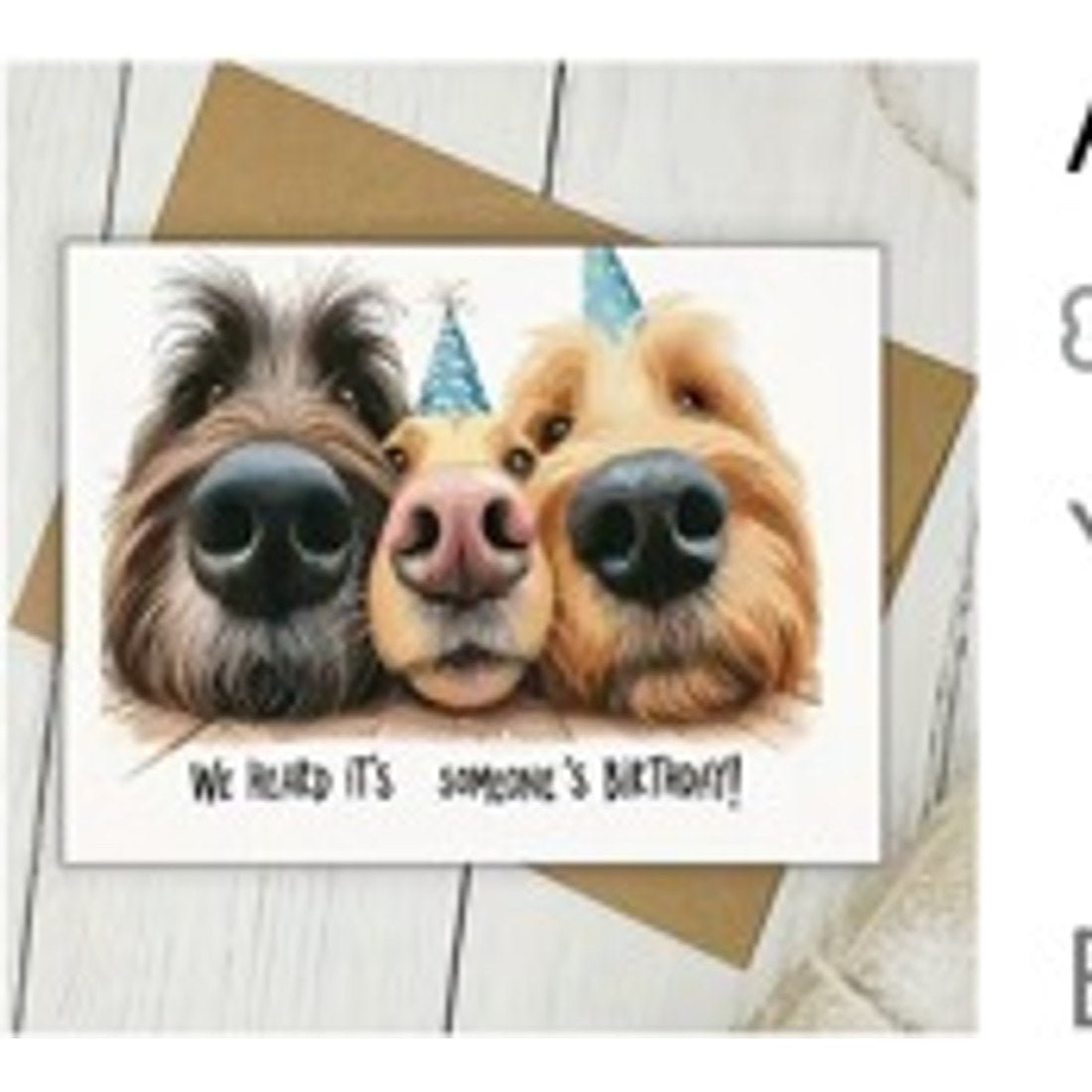 Funny Dog Birthday Card We Heard Its Someones Birthday Blank Inside With Envelope