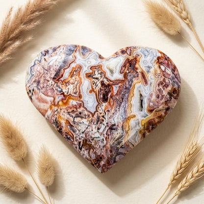 Mexican Crazy Lace Agate Heart 20-50g