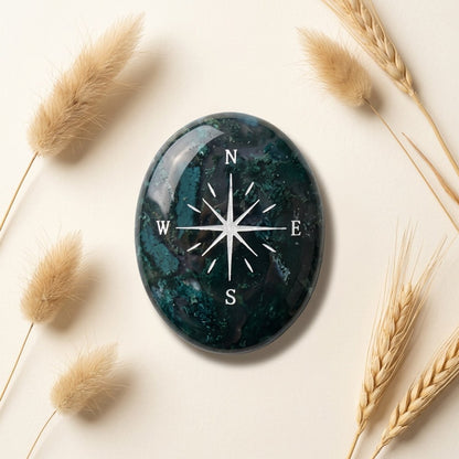 Indian Agate Compass Palm Stone