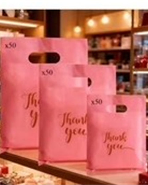 Pink 'Thank You' Gift Bags (50pc)
