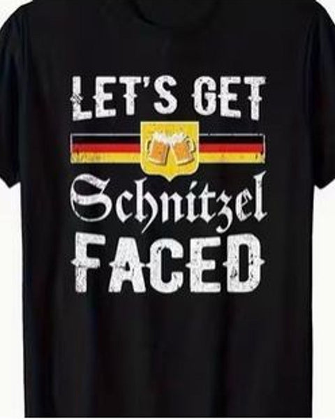 'Let's Get Schnitzel Faced' Oktoberfest T-Shirt