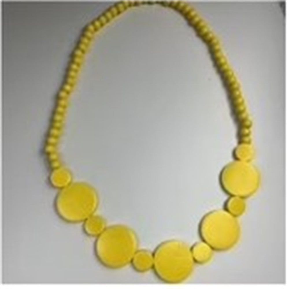 Bohemian Wood Bead Necklace