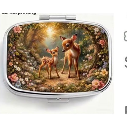 Forest Flowers and Fawns Pill Box