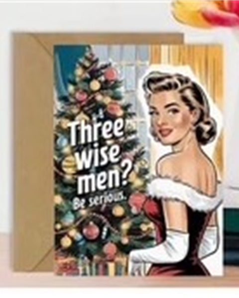 'Three Wise Men?' Retro Christmas Card