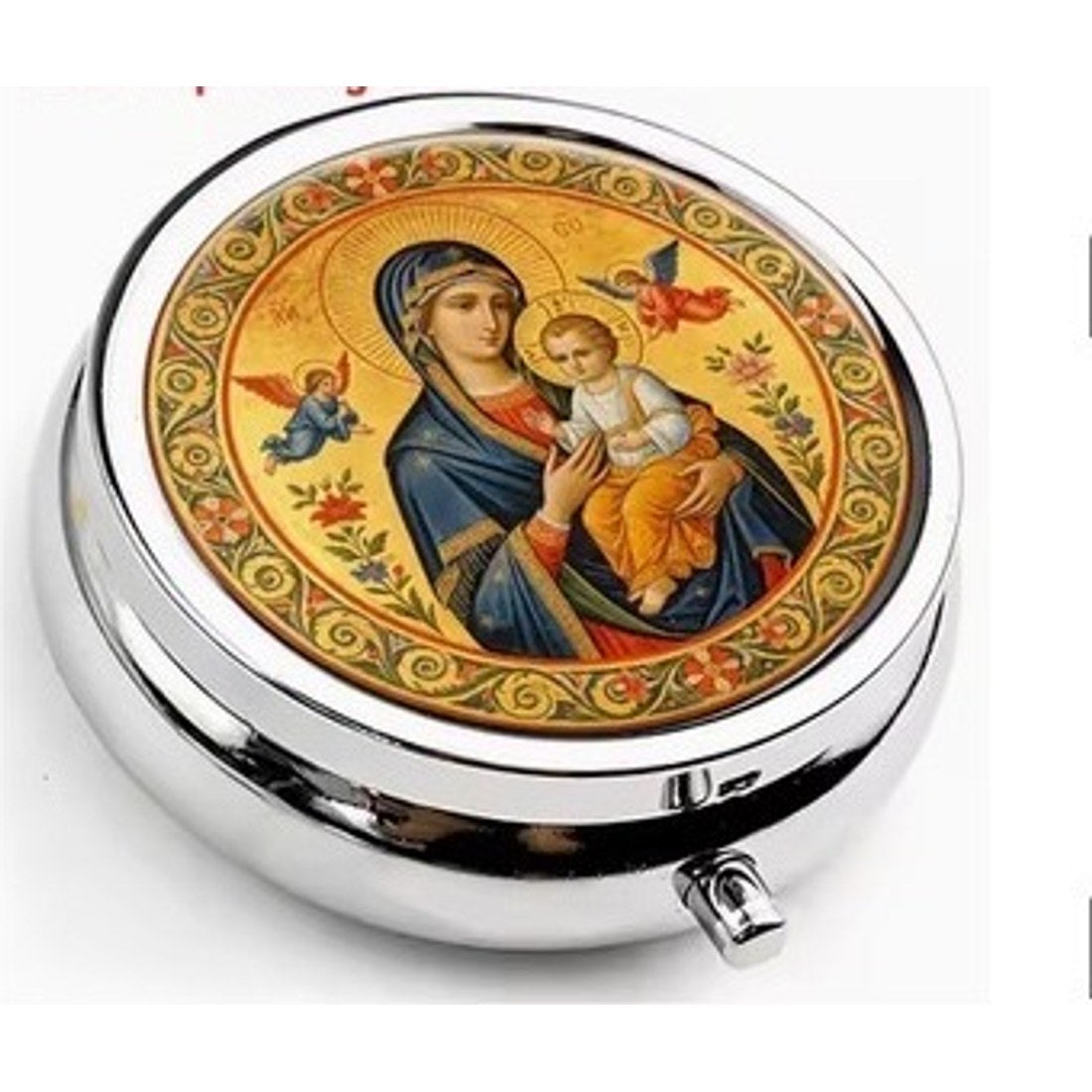 Virgin Mary Classic Round Pill Box