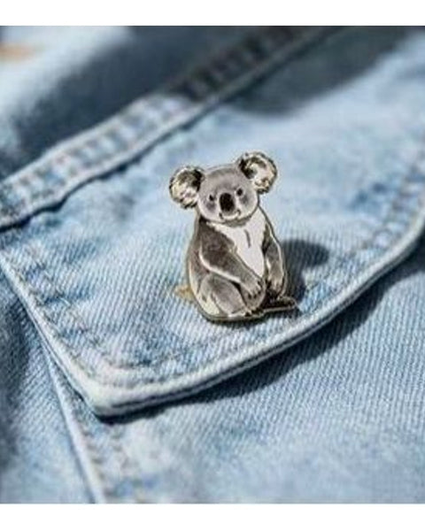 Koala Lapel Pin Kawaii Enamel Brooch Australian Souvenir Badge