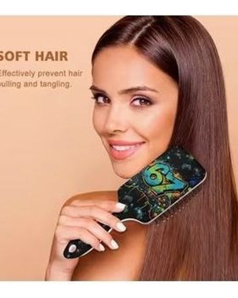 67 Six Seven Paddle Hair Brush Green Detangling Anti-Tangle Brush