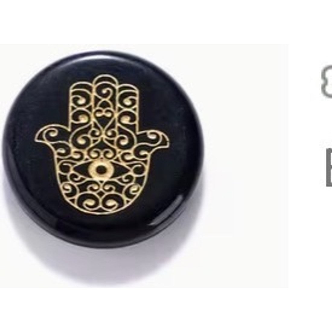 Black Obsidian Hamsa Hand Disc