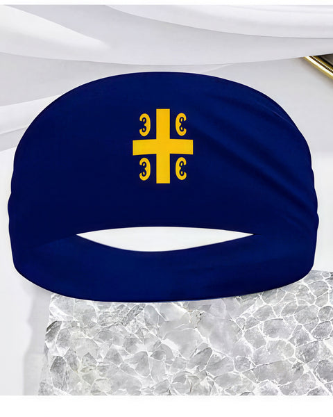 Serbian Cross Print Headband