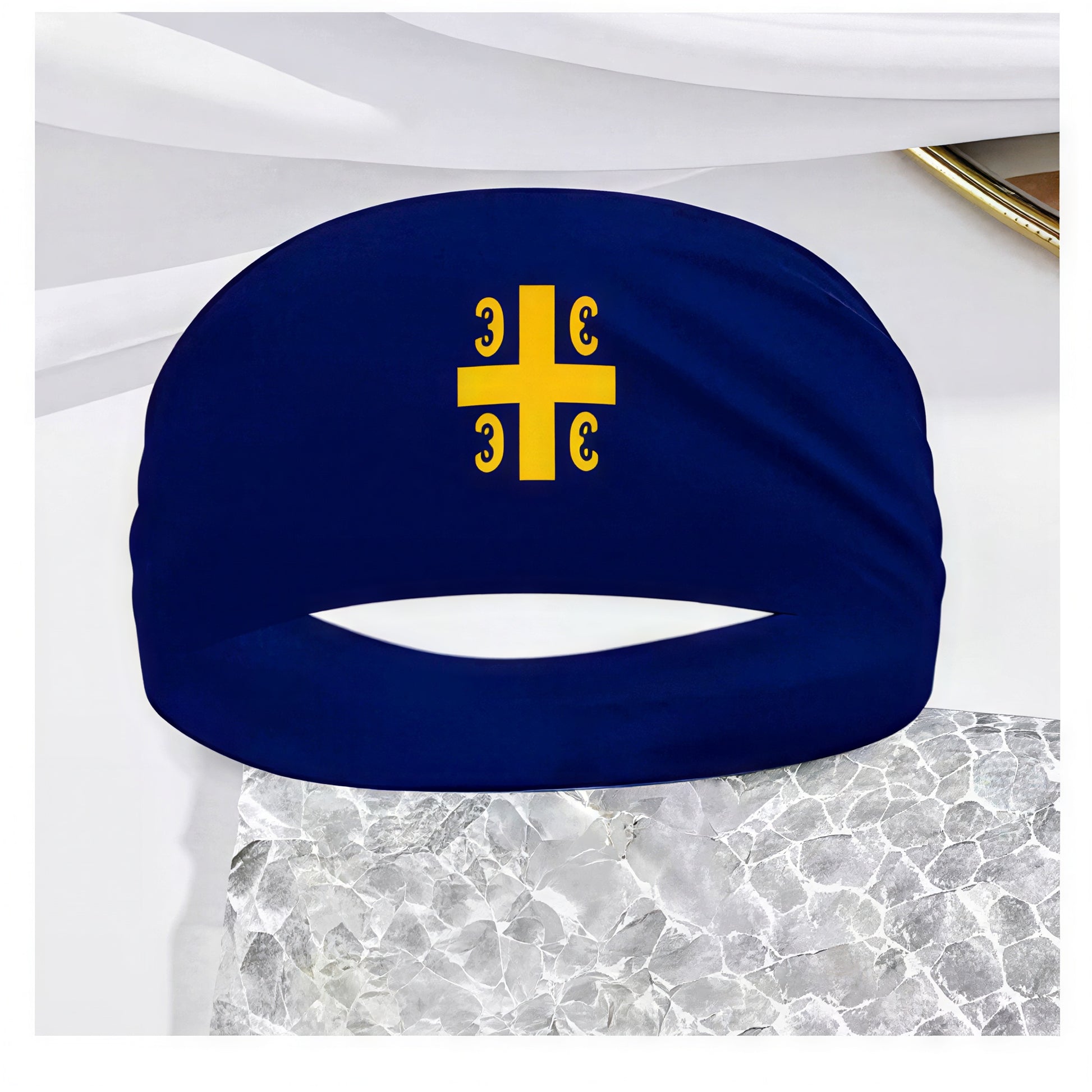 Serbian Cross Print Headband