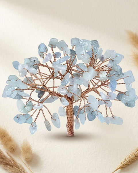 Aquamarine Chakra Crystal Tree