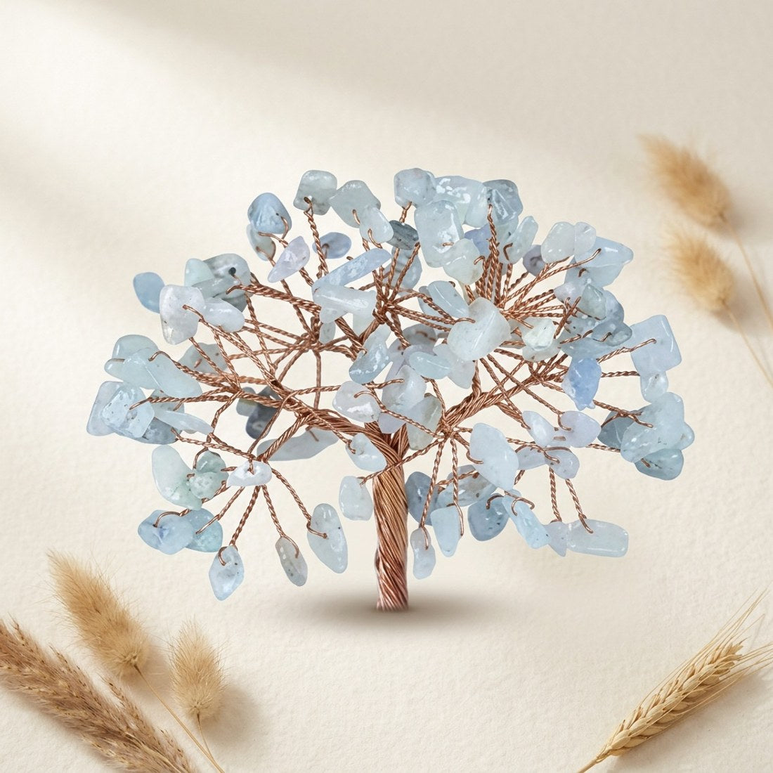 Aquamarine Chakra Crystal Tree
