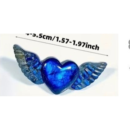 Labradorite Winged Heart 4-5.5cm