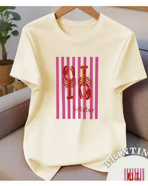 Two Lobsters Striped Tee