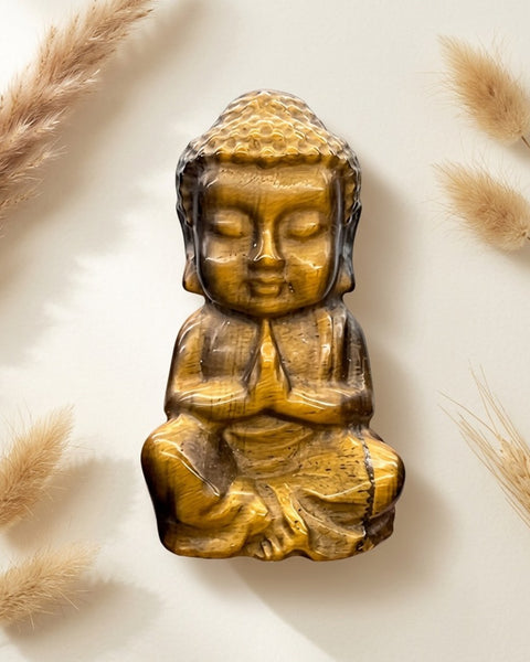 Tigers Eye Buddha Carving 5cm