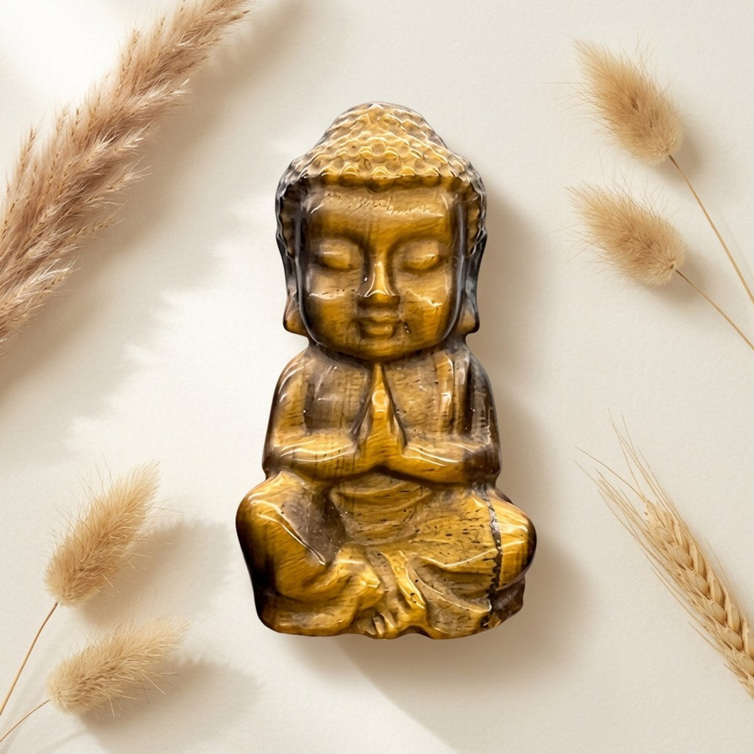 Tigers Eye Buddha Carving 5cm