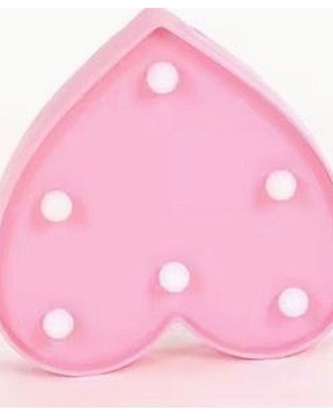 Pink Heart LED Night Light
