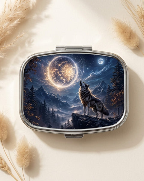 Howling Wolf Moon Pill Storage Box